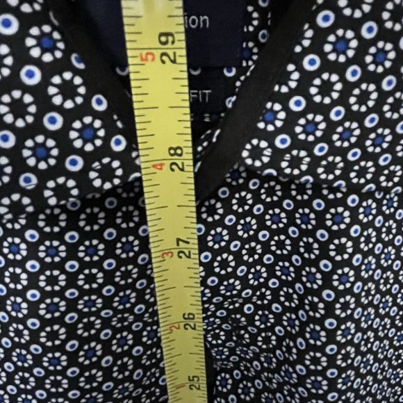 Short Sleeve Button Mens Shirt Silky Silver Stone Cool Design Large New W/O Tags - Picture 8 of 8